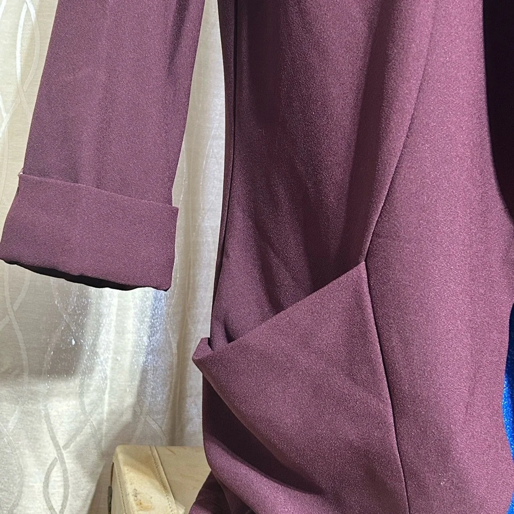 Women's Maroon Dynamite  Blazer 3/4 Sleeves Size Xs - S - Picture 5 of 8